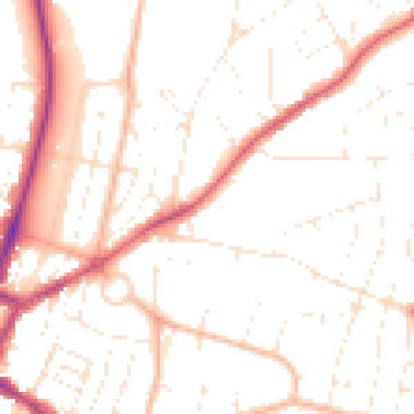 Daytime road noise heatmap for GL52 2DR