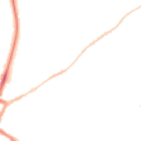 Night-time road noise heatmap for GL52 2DR