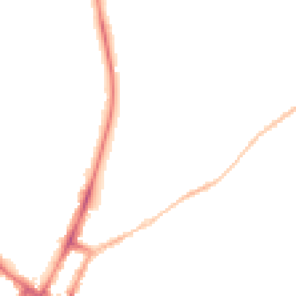 Night-time road noise heatmap for GL52 2DX