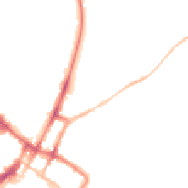 Night-time road noise heatmap for GL52 2DY
