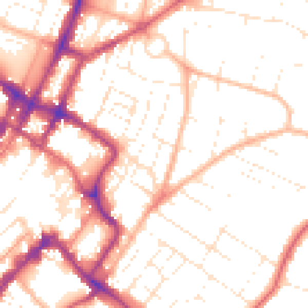 Daytime road noise heatmap for GL52 2ES