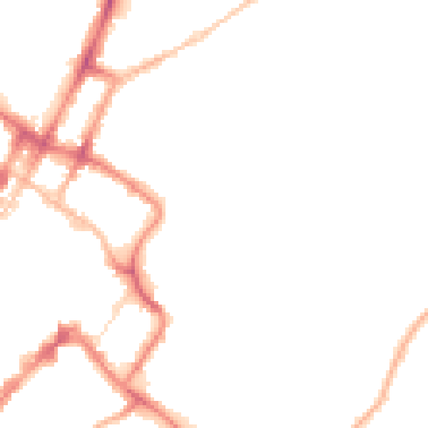 Night-time road noise heatmap for GL52 2ES