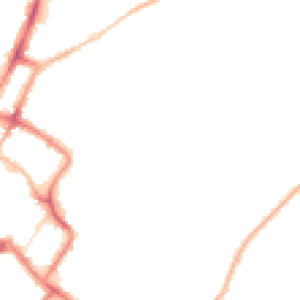 Night-time road noise heatmap for GL52 2HB