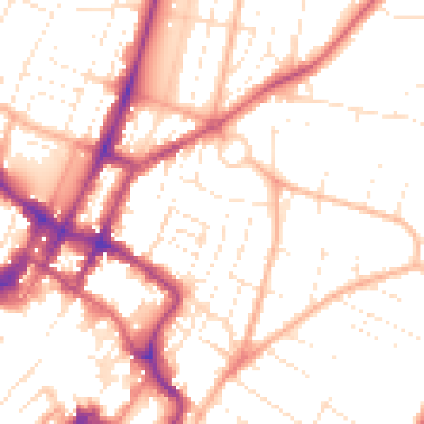 Daytime road noise heatmap for GL52 2JA