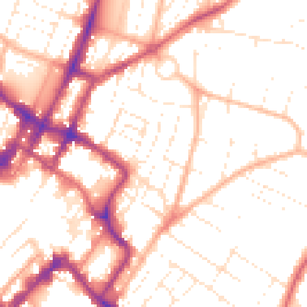 Daytime road noise heatmap for GL52 2JH