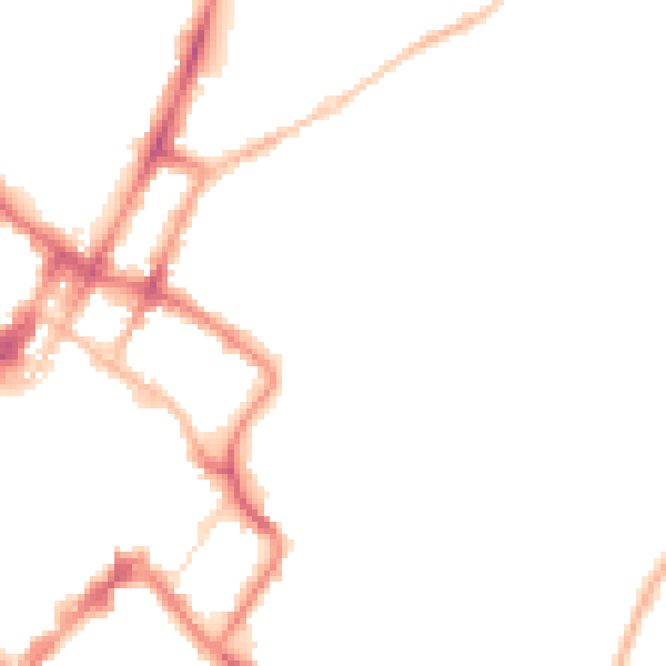 Night-time road noise heatmap for GL52 2JH