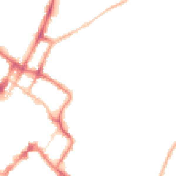 Night-time road noise heatmap for GL52 2JQ