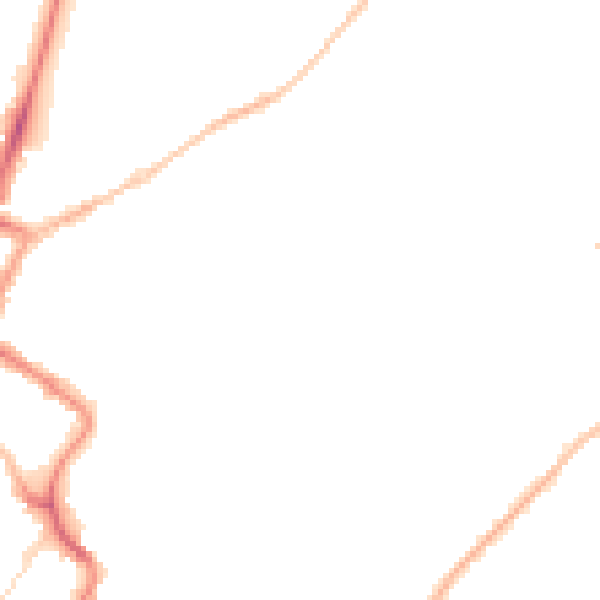 Night-time road noise heatmap for GL52 2PZ