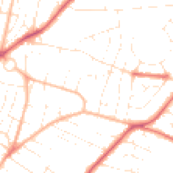 Daytime road noise heatmap for GL52 2QB