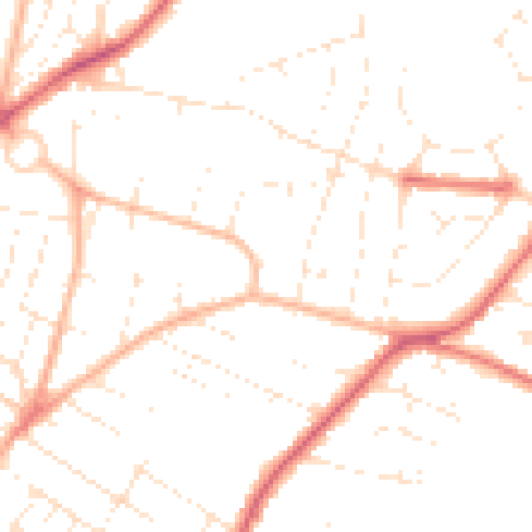 Daytime road noise heatmap for GL52 2QE