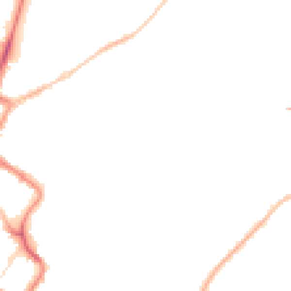 Night-time road noise heatmap for GL52 2QT