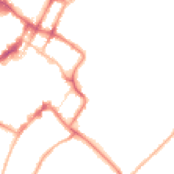 Night-time road noise heatmap for GL52 2SS