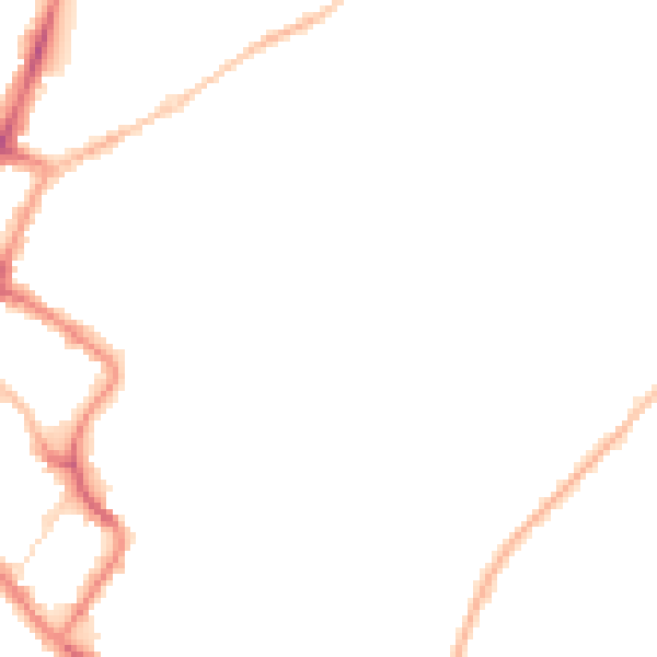 Night-time road noise heatmap for GL52 2SZ