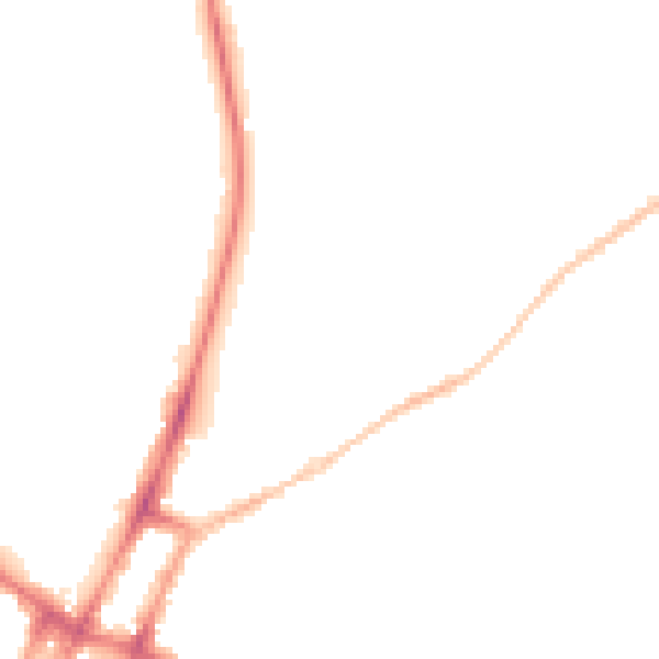 Night-time road noise heatmap for GL52 2TN