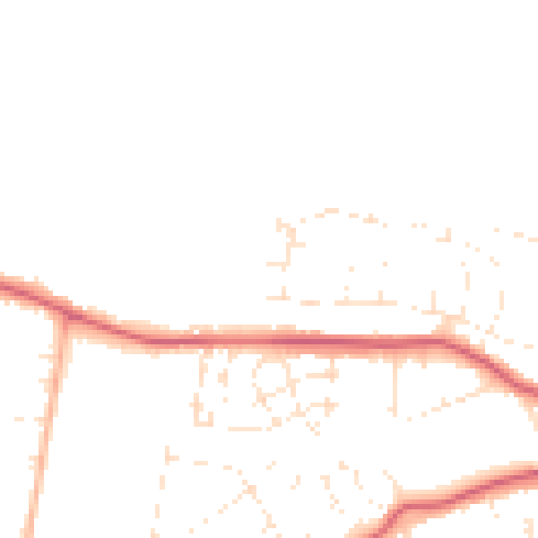 Daytime road noise heatmap for GL52 3EJ