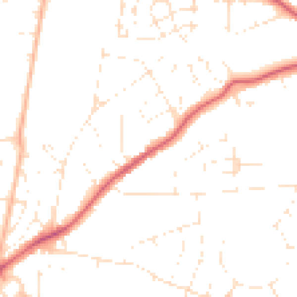 Daytime road noise heatmap for GL52 3ER