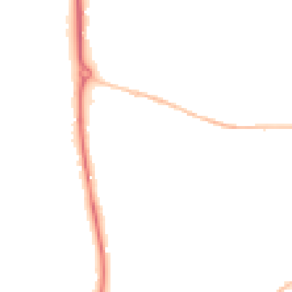 Night-time road noise heatmap for GL52 3JH