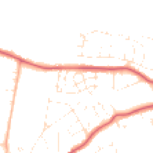Daytime road noise heatmap for GL52 3JR