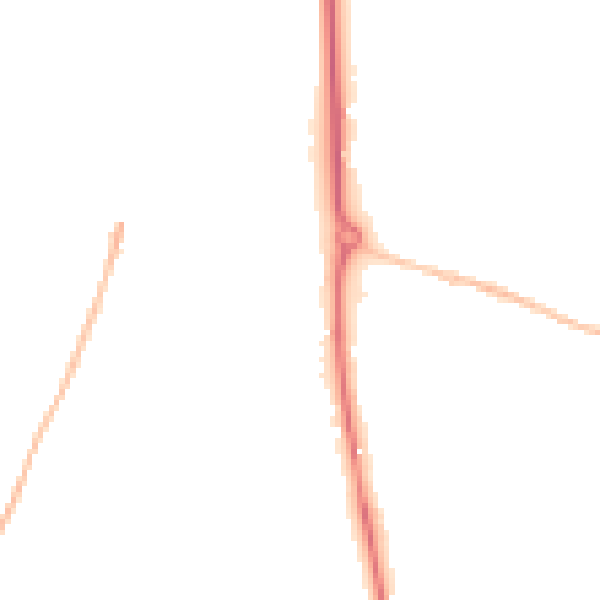 Night-time road noise heatmap for GL52 3JT