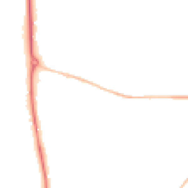 Night-time road noise heatmap for GL52 3JU