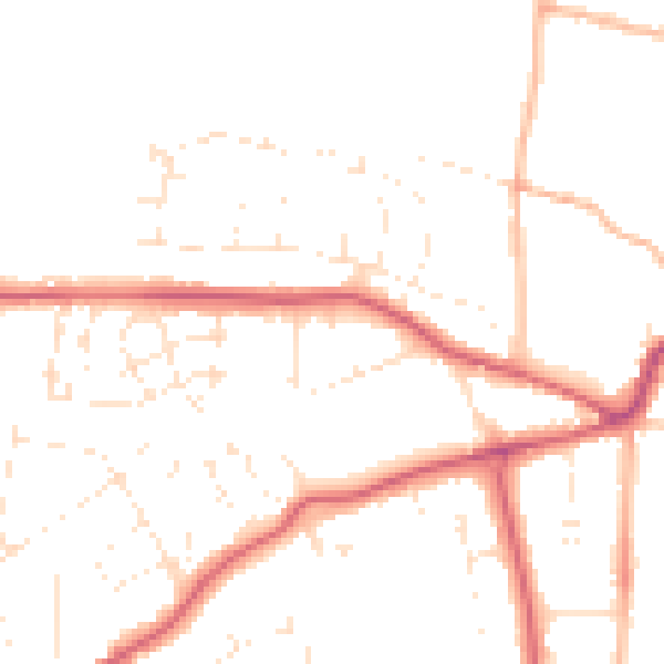Daytime road noise heatmap for GL52 3LX
