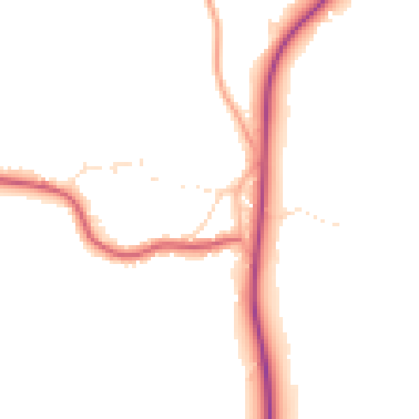 Daytime road noise heatmap for GL52 3NP