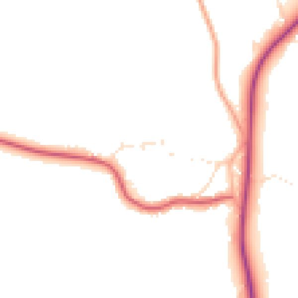 Daytime road noise heatmap for GL52 3PA