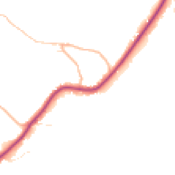 Daytime road noise heatmap for GL52 3PR