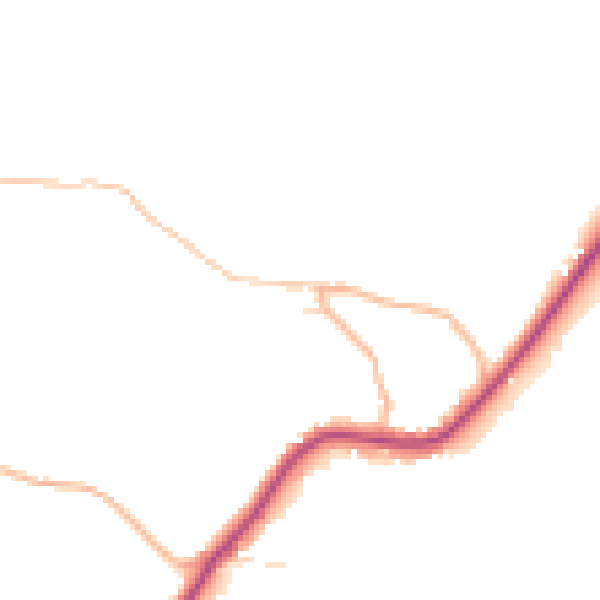 Daytime road noise heatmap for GL52 3PT