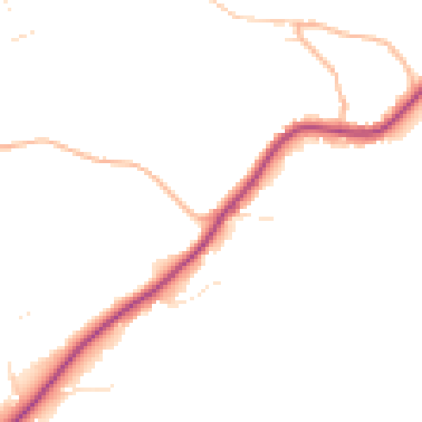 Daytime road noise heatmap for GL52 3QA