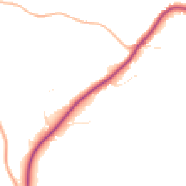 Daytime road noise heatmap for GL52 3QE