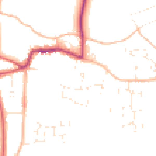 Daytime road noise heatmap for GL52 5BL
