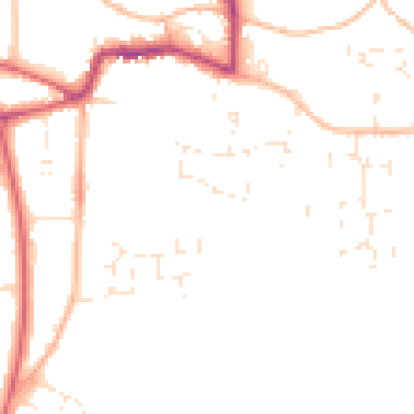 Daytime road noise heatmap for GL52 5BX