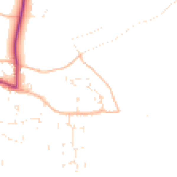 Daytime road noise heatmap for GL52 5FD