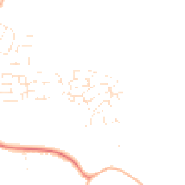 Daytime road noise heatmap for GL52 5GN