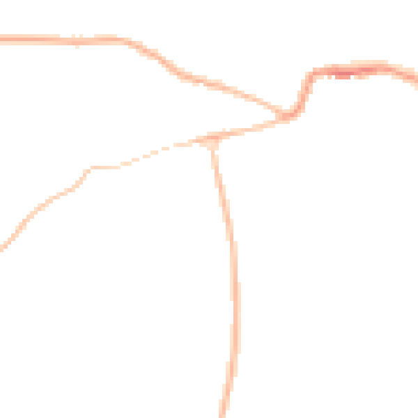 Night-time road noise heatmap for GL52 5HG