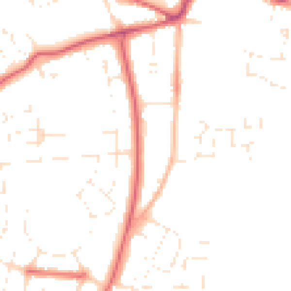 Daytime road noise heatmap for GL52 5JL