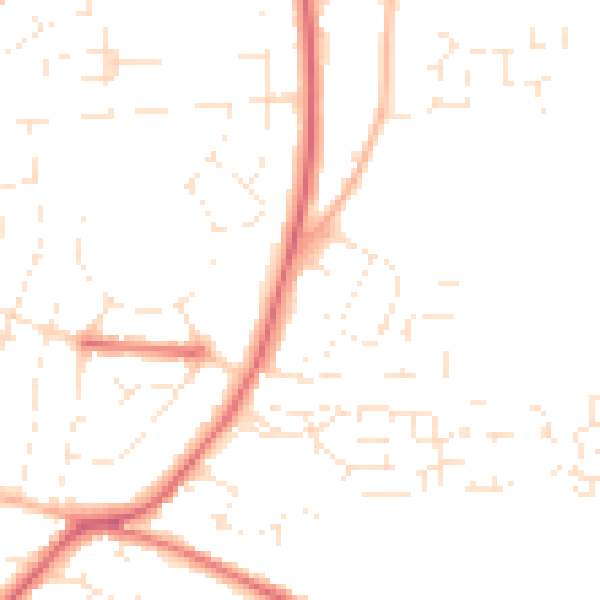 Daytime road noise heatmap for GL52 5LF