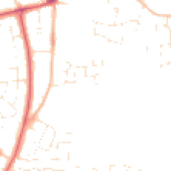Daytime road noise heatmap for GL52 5LS