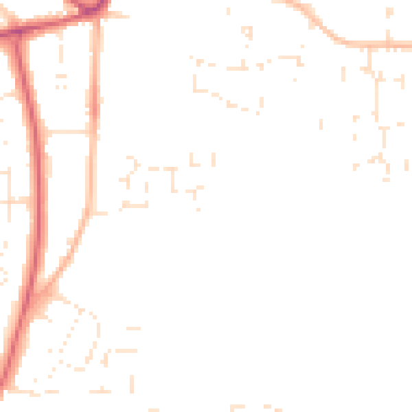 Daytime road noise heatmap for GL52 5LT