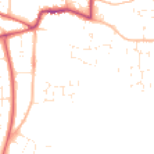 Daytime road noise heatmap for GL52 5LW