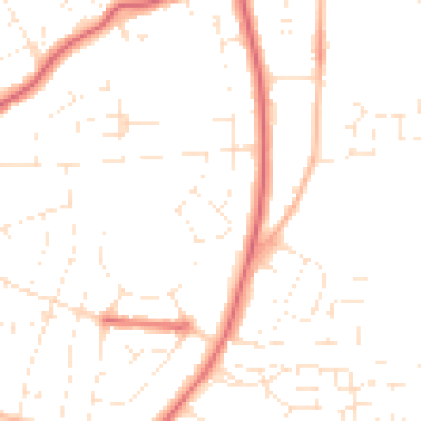 Daytime road noise heatmap for GL52 5QP
