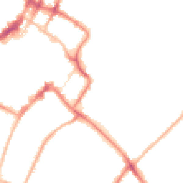 Night-time road noise heatmap for GL52 6AA