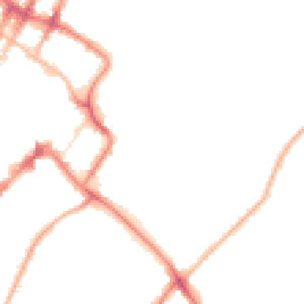 Night-time road noise heatmap for GL52 6AG