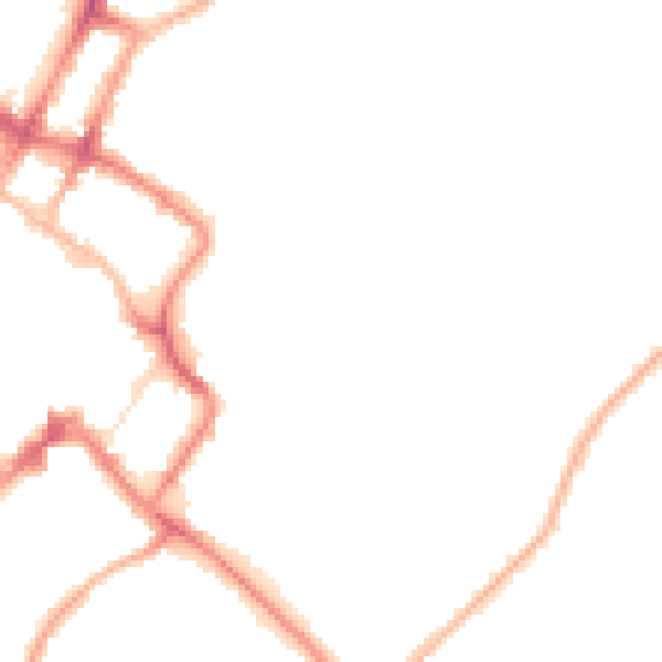 Night-time road noise heatmap for GL52 6BB