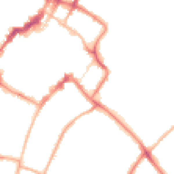 Night-time road noise heatmap for GL52 6DA
