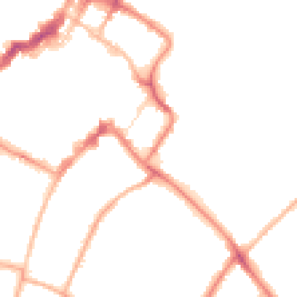 Night-time road noise heatmap for GL52 6DB