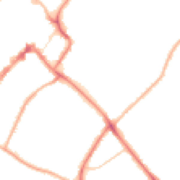 Night-time road noise heatmap for GL52 6DY