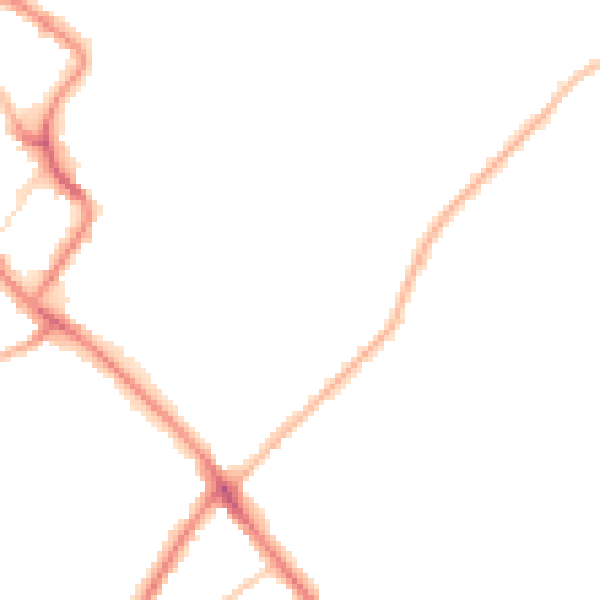 Night-time road noise heatmap for GL52 6EA
