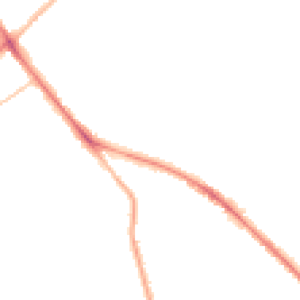 Night-time road noise heatmap for GL52 6JD